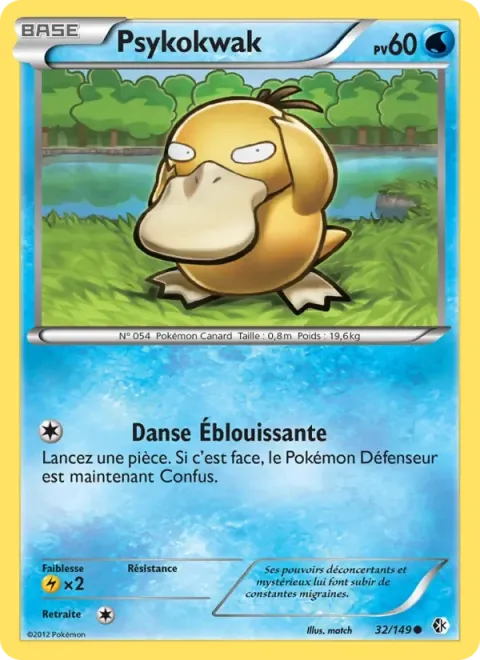 Carte Pokémon Psykokwak 032/149, extension Frontières Franchies