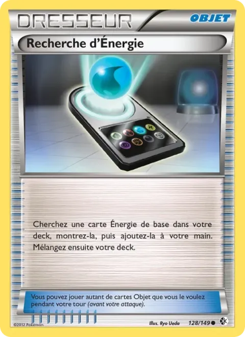 Carte Pokémon Recherche d’Énergie 128/149, extension Frontières Franchies