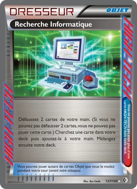 Carte Pokémon Recherche Informatique 137/149, extension Frontières Franchies