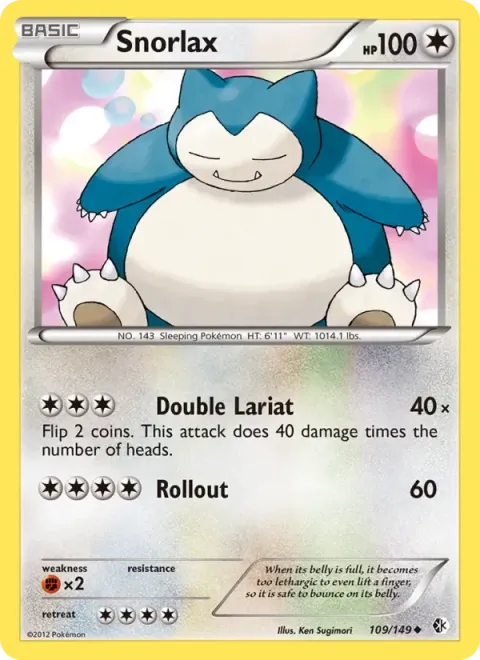 Carte Pokémon Ronflex 109/149, extension Frontières Franchies
