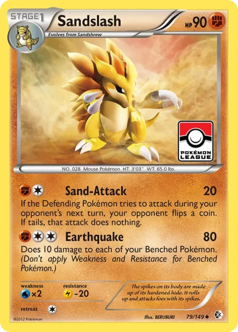 Carte Pokémon Sablaireau 079/149, extension Frontières Franchies