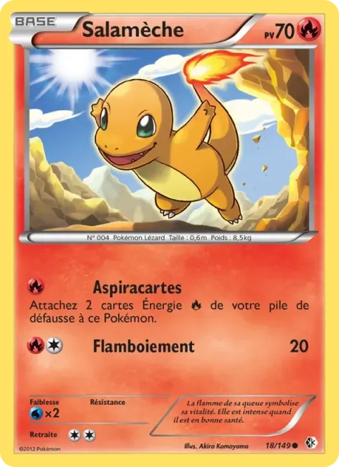 Carte Pokémon Salamèche 018/149, extension Frontières Franchies