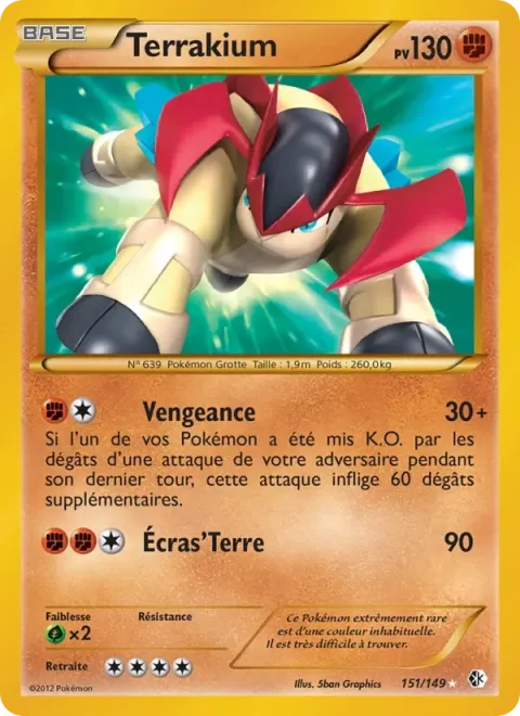 Carte Pokémon Terrakium 151/149, extension Frontières Franchies