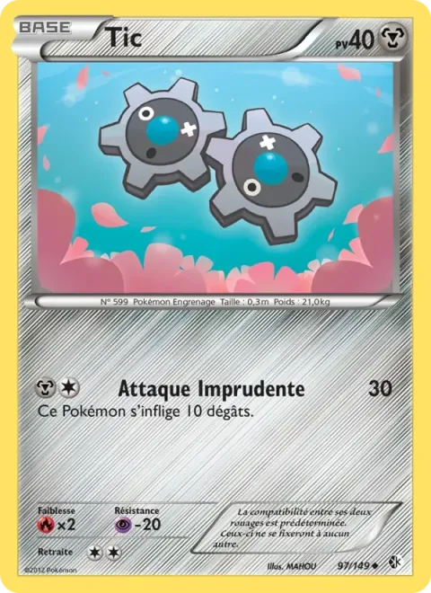 Carte Pokémon Tic 097/149, extension Frontières Franchies