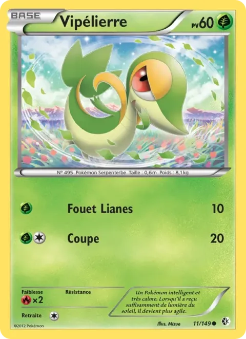 Carte Pokémon Vipélierre 011/149, extension Frontières Franchies