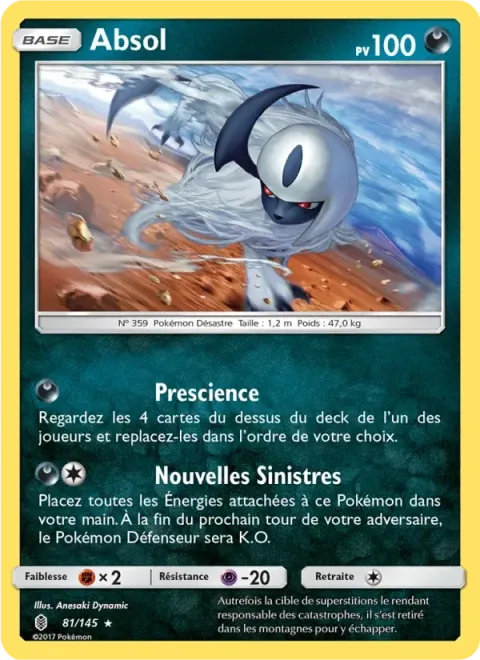 Carte Pokémon Absol 081/145, extension Gardiens Ascendants