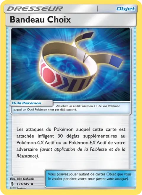 Carte Pokémon Bandeau Choix 121/145, extension Gardiens Ascendants