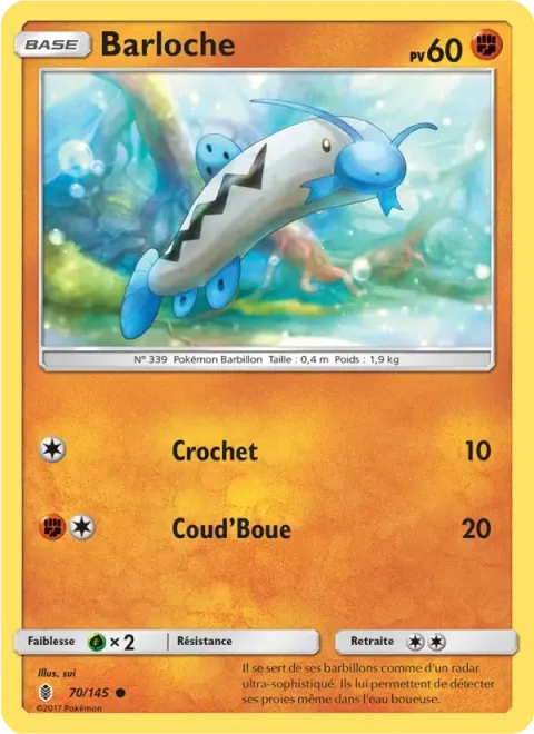 Carte Pokémon Barloche 070/145, extension Gardiens Ascendants