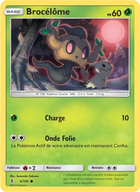 Carte Pokémon Brocélôme 006/145, extension Gardiens Ascendants