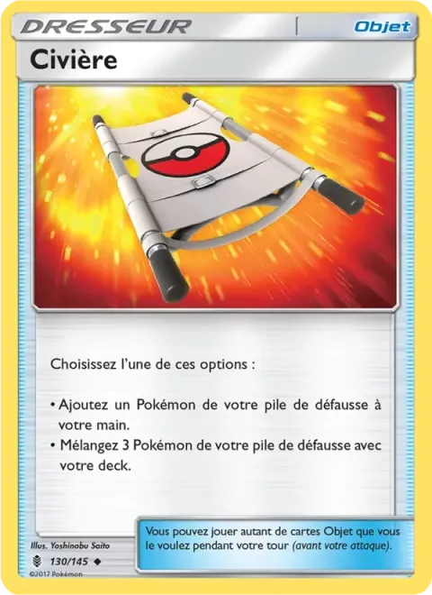 Carte Pokémon Civière 130/145, extension Gardiens Ascendants