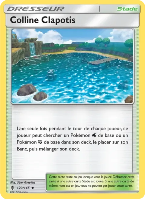 Carte Pokémon Colline Clapotis 120/145, extension Gardiens Ascendants