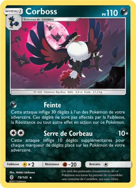 Carte Pokémon Corboss 079/145, extension Gardiens Ascendants