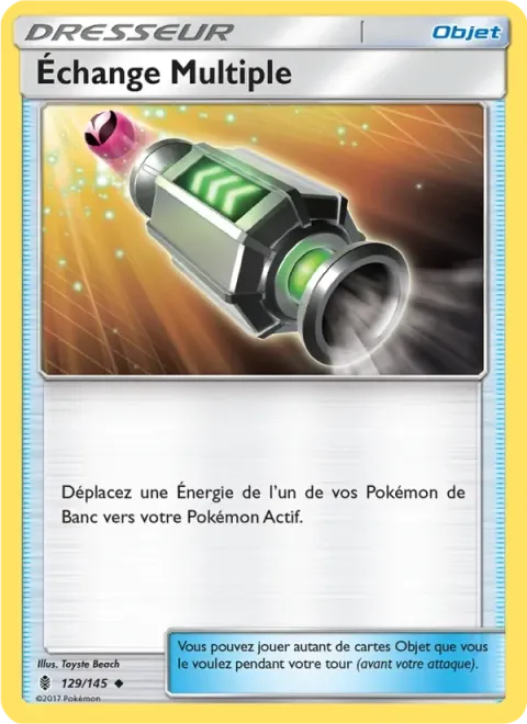 Carte Pokémon Échange Multiple 129/145, extension Gardiens Ascendants