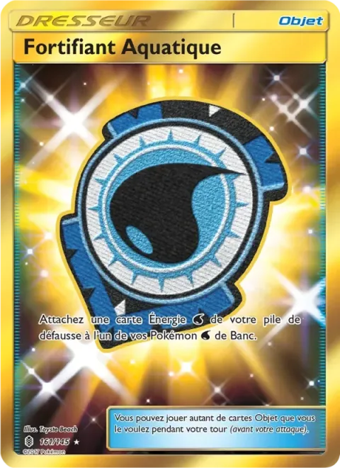 Carte Pokémon Fortifiant Aquatique 161/145, extension Gardiens Ascendants
