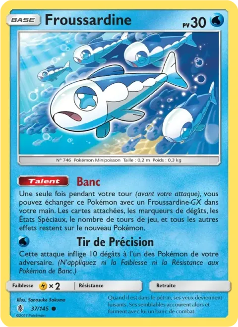 Carte Pokémon Froussardine 037/145, extension Gardiens Ascendants