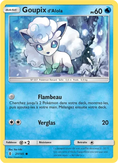 Carte Pokémon Goupix d’Alola 021/145, extension Gardiens Ascendants