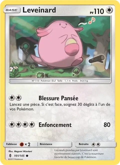 Carte Pokémon Leveinard 101/145, extension Gardiens Ascendants