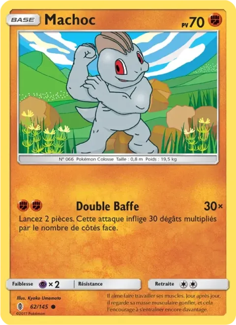 Carte Pokémon Machoc 062/145, extension Gardiens Ascendants