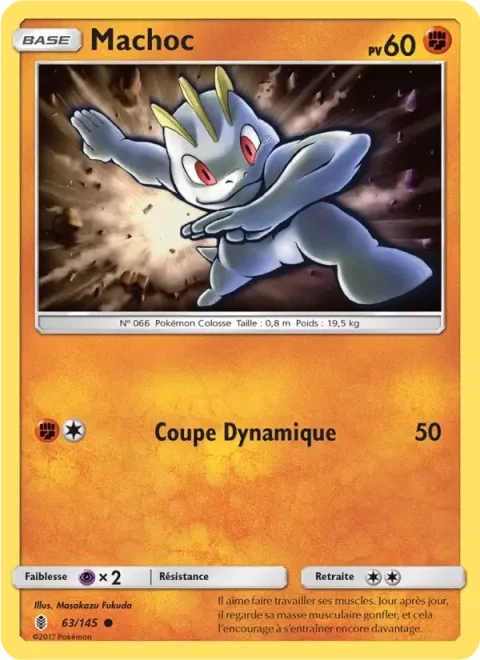 Carte Pokémon Machoc 063/145, extension Gardiens Ascendants