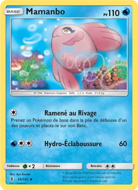 Carte Pokémon Mamanbo 036/145, extension Gardiens Ascendants