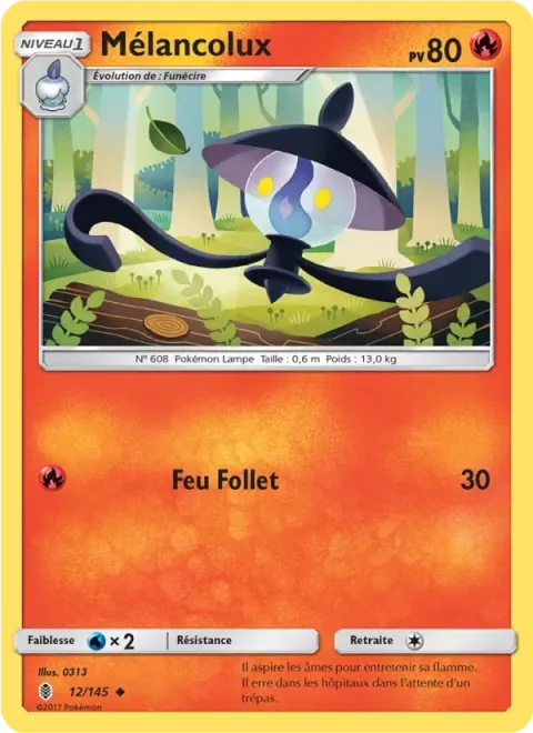 Carte Pokémon Mélancolux 012/145, extension Gardiens Ascendants