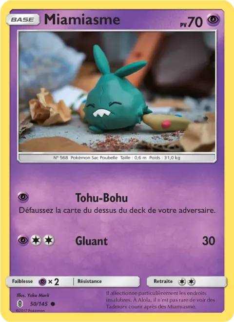 Carte Pokémon Miamiasme 050/145, extension Gardiens Ascendants