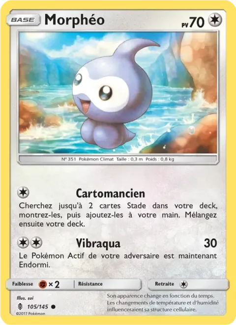 Carte Pokémon Morphéo 105/145, extension Gardiens Ascendants