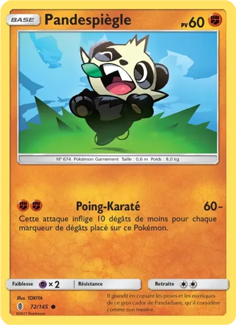 Carte Pokémon Pandespiègle 072/145, extension Gardiens Ascendants