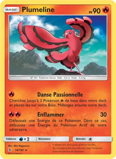 Carte Pokémon Plumeline 014/145, extension Gardiens Ascendants