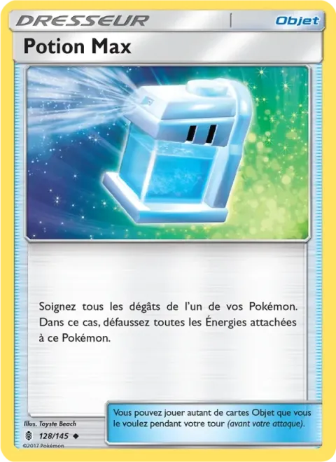 Carte Pokémon Potion Max 128/145, extension Gardiens Ascendants