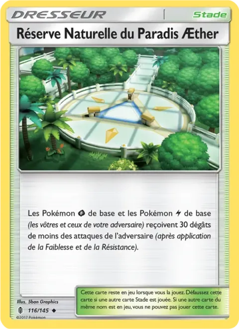 Carte Pokémon Réserve Naturelle du Paradis Æther 116/145, extension Gardiens Ascendants