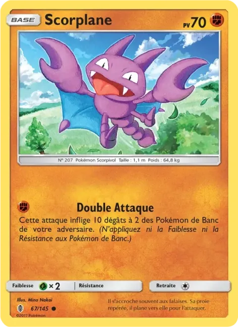 Carte Pokémon Scorplane 067/145, extension Gardiens Ascendants
