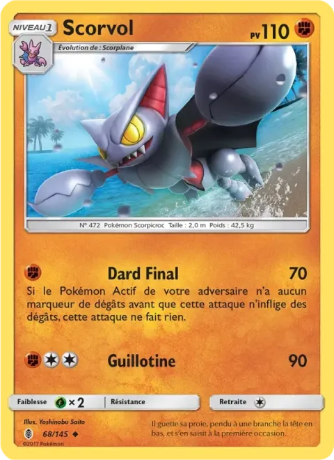 Carte Pokémon Scorvol 068/145, extension Gardiens Ascendants
