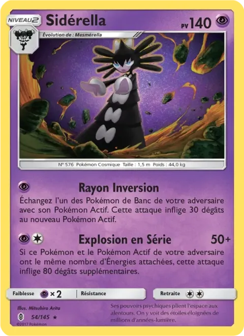 Carte Pokémon Sidérella 054/145, extension Gardiens Ascendants