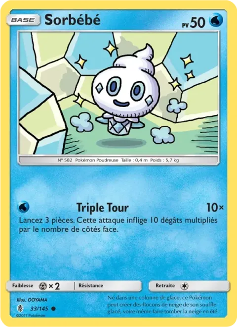 Carte Pokémon Sorbébé 033/145, extension Gardiens Ascendants