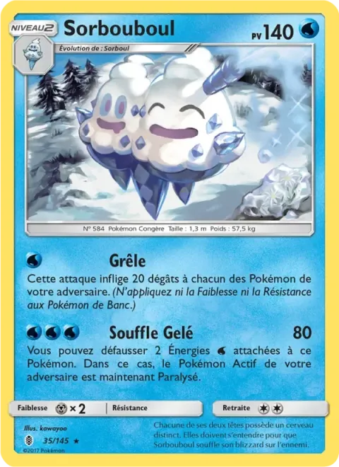 Carte Pokémon Sorbouboul 035/145, extension Gardiens Ascendants