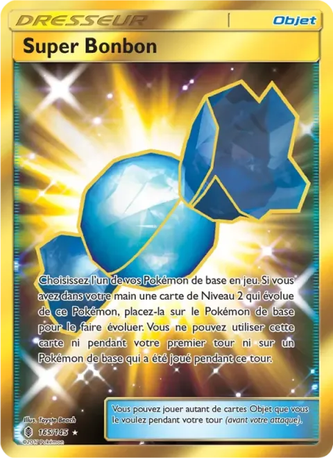 Carte Pokémon Super Bonbon 165/145, extension Gardiens Ascendants
