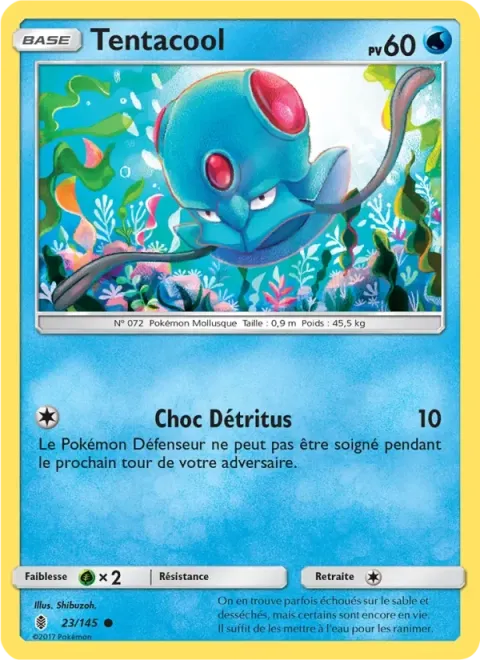 Carte Pokémon Tentacool 023/145, extension Gardiens Ascendants
