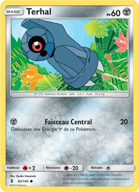 Carte Pokémon Terhal 083/145, extension Gardiens Ascendants