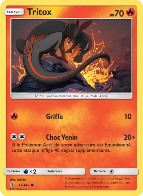 Carte Pokémon Tritox 015/145, extension Gardiens Ascendants