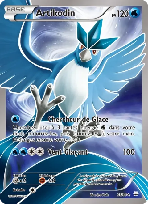 Carte Pokémon Artikodin 025/083, extension Générations