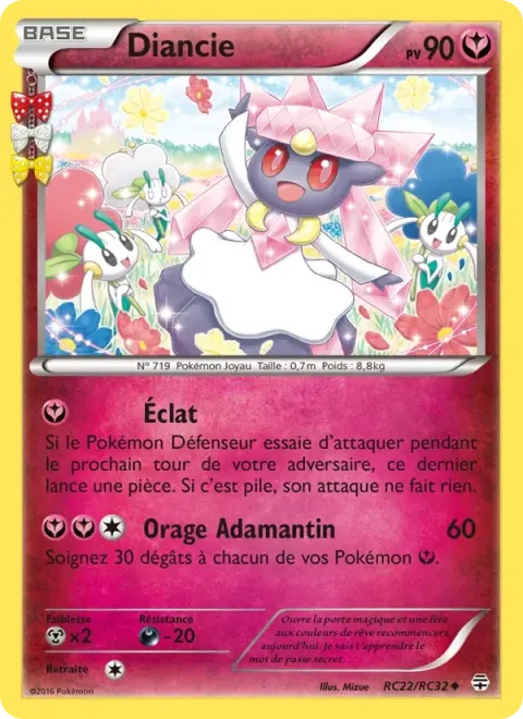 Carte Pokémon Diancie RC22/RC32, extension Générations