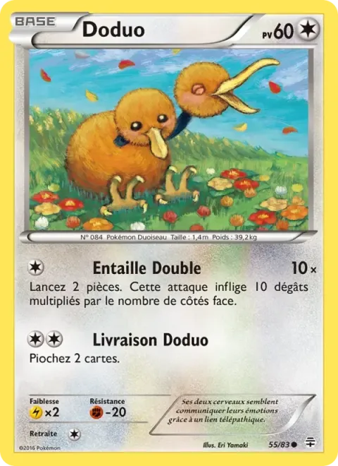 Carte Pokémon Doduo 055/083, extension Générations
