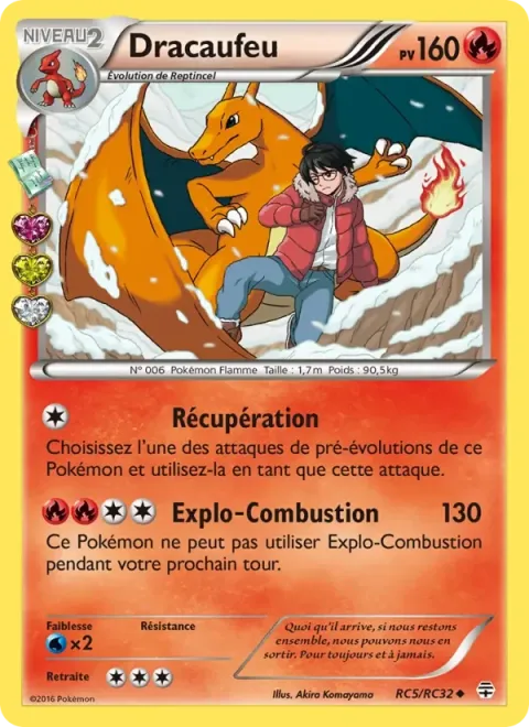 Carte Pokémon Dracaufeu RC5/RC32, extension Générations