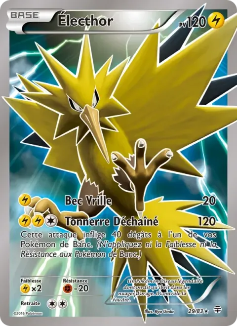 Carte Pokémon Électhor 029/083, extension Générations