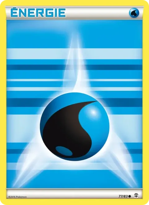 Carte Pokémon Énergie Eau de base 077/083, extension Générations