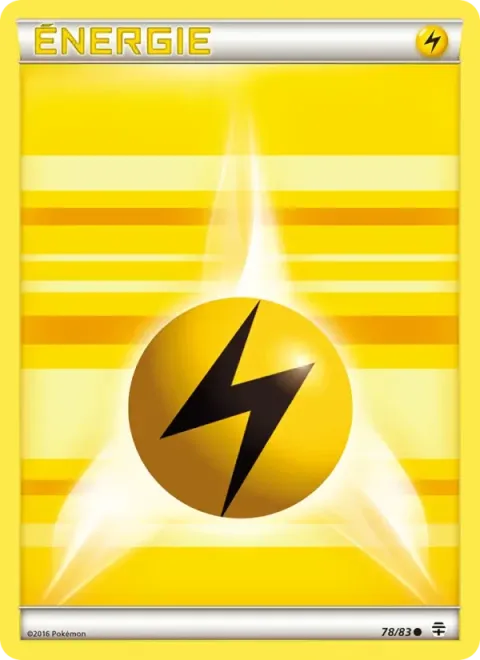 Carte Pokémon Énergie Électrique de base 078/083, extension Générations