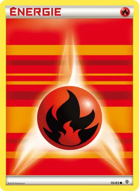 Carte Pokémon Énergie Feu de base 076/083, extension Générations