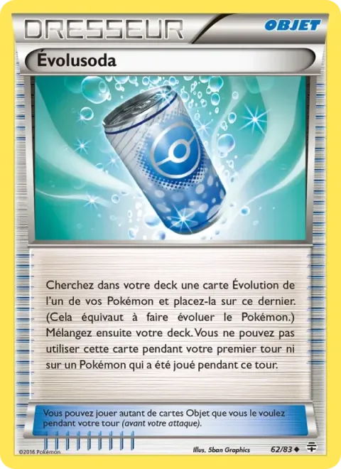 Carte Pokémon Évolusoda 062/083, extension Générations