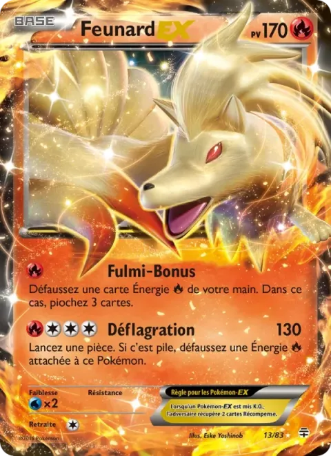 Carte Pokémon Feunard-EX 013/083, extension Générations